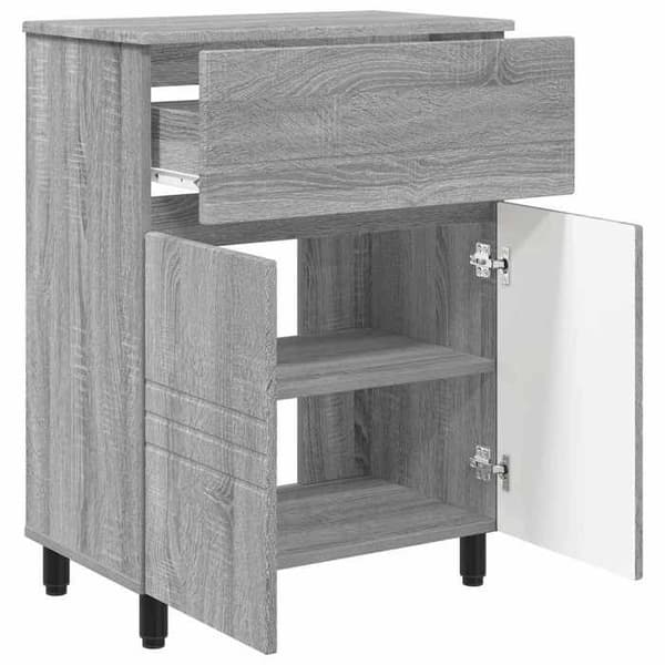Maison Exclusive - Sonoma grå badrumsvanitet enhet 60 x 35 x 80 cm Sonoma grå