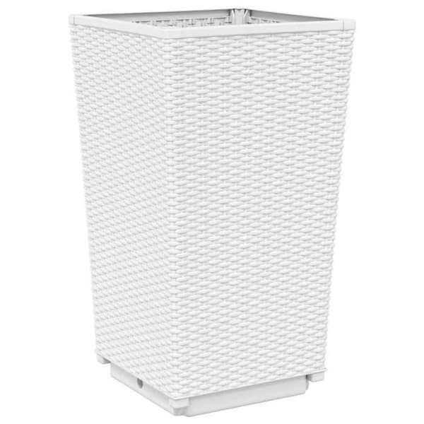 Maison Exclusive - Blomlådor 2 st vit 32,5x32,5x57 cm polypropen