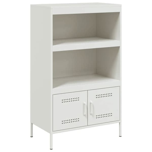 Maison Exclusive - Hvid buffet 68x39x113 cm stål