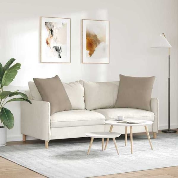 Maison Exclusive - Soffkuddar 2 st tyg Taupe 60 x 60 cm Mol