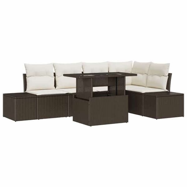 Maison Exclusive - Sæt af 6 pc have-sofa i brun polyrotin