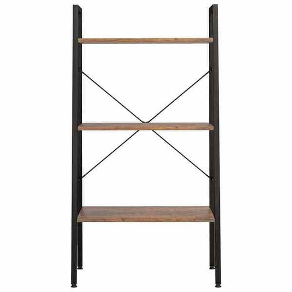 Maison Exclusive - Stående reol 3 niveauer Mørkebrun og sort 56x35x108 cm