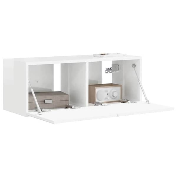 Maison Exclusive - Väggmonterad TV-möbel 78,5 x 30 x 29,5 cm Blank Vit