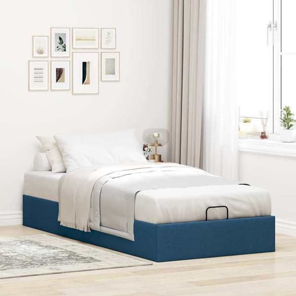 Maison Exclusive - Sininen 90x190 cm kangas ilman patjaa oleva vuodekehys blå