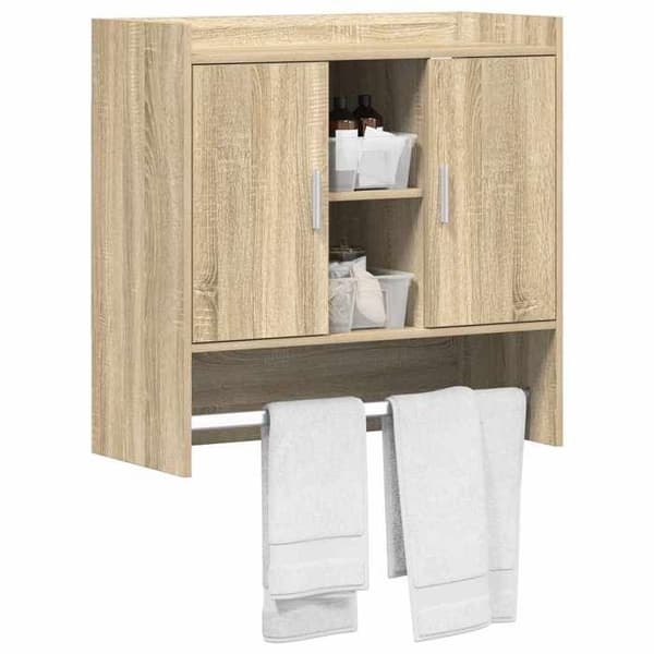 Maison Exclusive - Väggmonterad hylla Ek Sonoma 80 x 36 x 80 cm