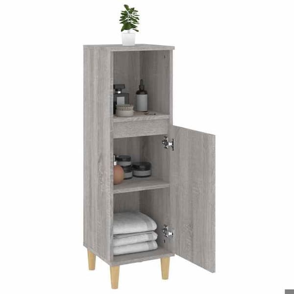 Maison Exclusive - Sonoma harmaa kylpyhuonekaappi 30x30x100 cm