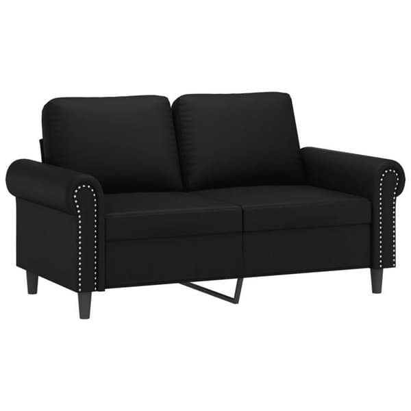 Maison Exclusive - Sæt af 2 sofaer med sorte kunstlæderpuder
