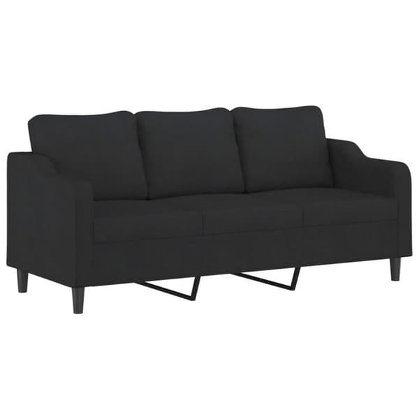Sofa sæt - MAISON EXCLUSIVE - 3 dele - Sort - Stof - Metal struktur Svart
