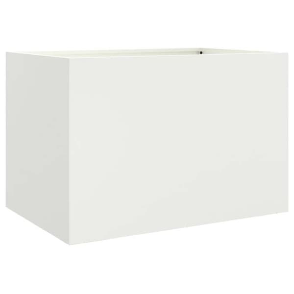 Maison Exclusive - Hvid plantekasse 62x47x46 cm stål Vit