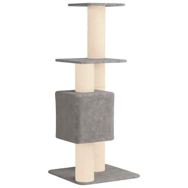 Maison Exclusive - Katte træ med sisal kløepæle Lys grå 137 cm Ljusgrått