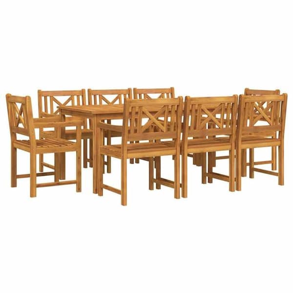 Maison Exclusive - 9 pc spisebordssæt til haven Brun brun
