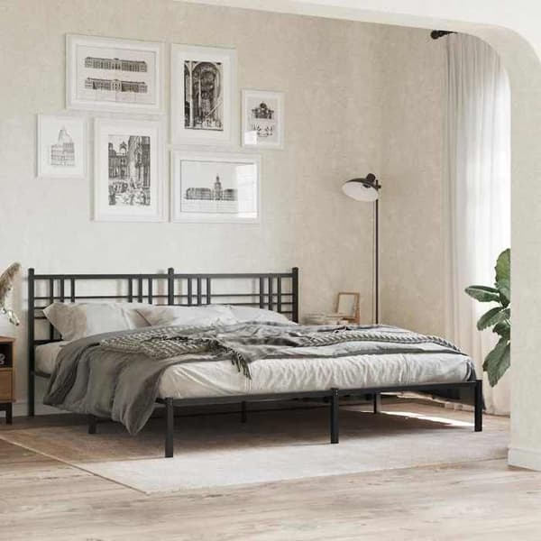 Maison Exclusive - Musta metallinen sängynpääty 200 cm