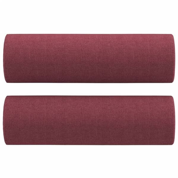 Maison Exclusive - Sæt af 3 sofaer med bordeaux røde puder i stof