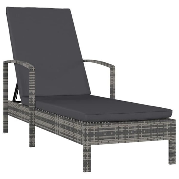 Maison Lounge stol med armstöd Resin wicker Grey Grå