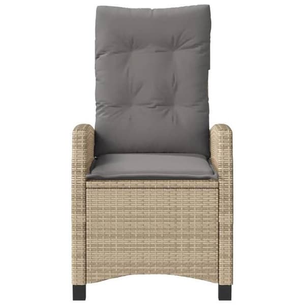 Maison Exclusive - Have liggestol med puder i blanding af beige poly rattan