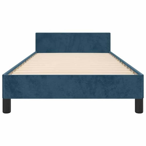 Maison Exclusive - Sängram utan madrass mörkblå 90x200 cm sammet