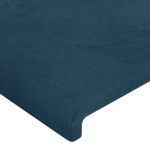 Maison Exclusive - Sänggavel med LED Blå mörk 144x5x118/128 cm Sammet Mörkblå
