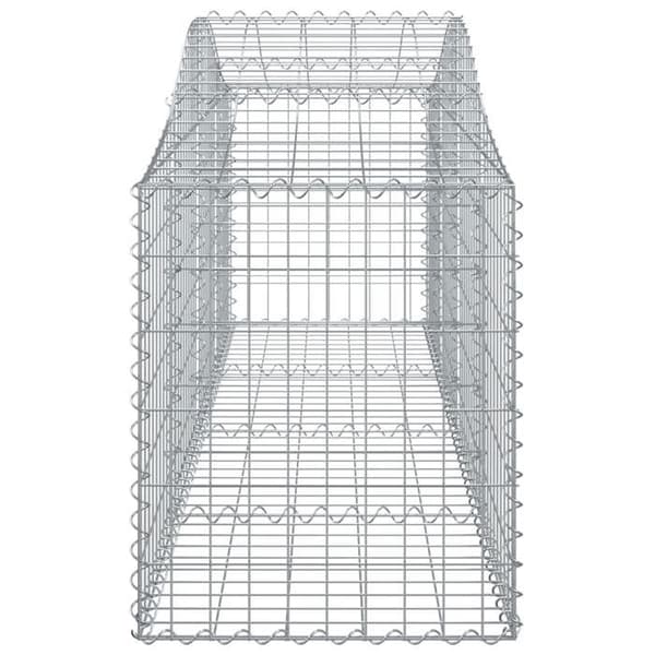 Maison Exclusive - Båge av gabionkorgar 200x50x60/80 cm Galvaniserat järn silver-