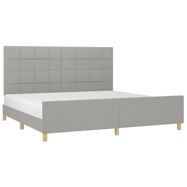 Maison Exclusive - Sengebund uden madras lys grå 200x200 cm stof