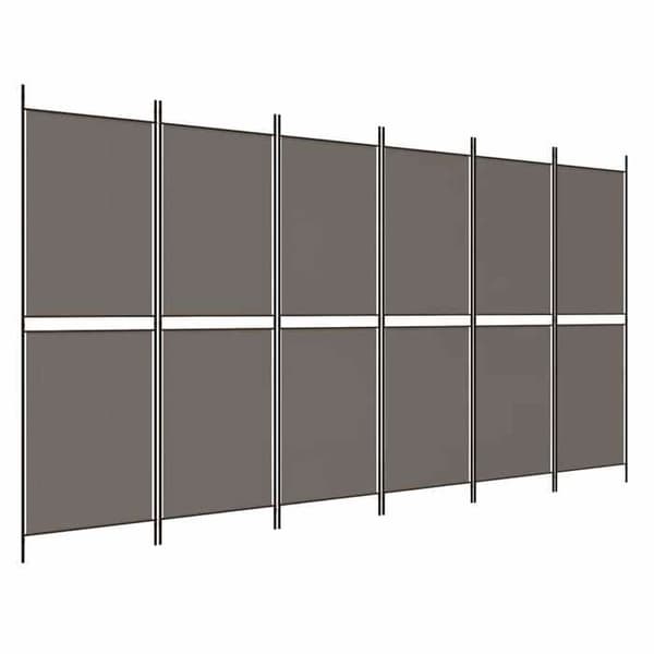 Maison Exclusive - Skillevæg 6 paneler Antracit 300x220 cm Stof