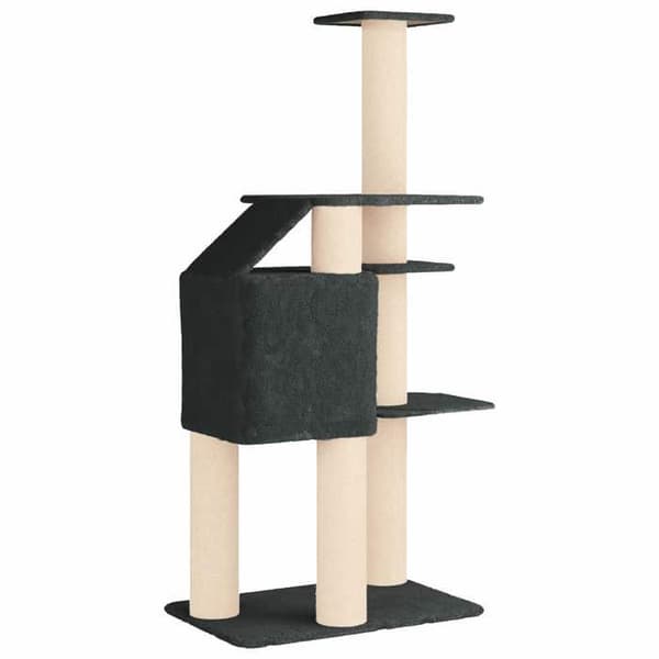 Maison Exclusive - Kattträd med sisal klöspinnar Mörkgrå 183 cm