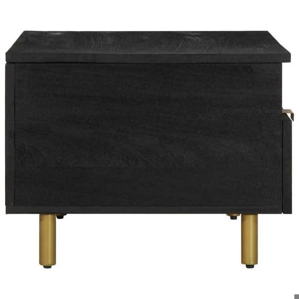 Maison Exclusive - Sort sofabord 80x54x40 cm ingeniørtræ Svart