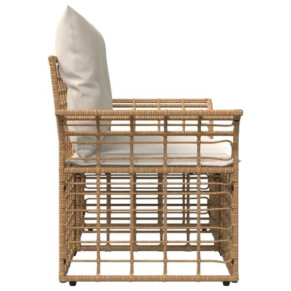 Maison Exclusive - Utomhus Loveseat 2 pc 2 platser Vit Natur och Grädde