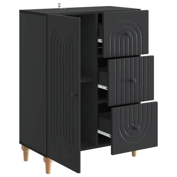 Maison Exclusive - Buffet Sort 66 x 34,5 x 90 cm Ingeniørtræ
