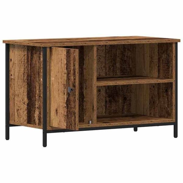 TV-möbel - EXKLUSIV HEM - 80x40x50 cm - Ingenjörsträ - Stålram - Brun