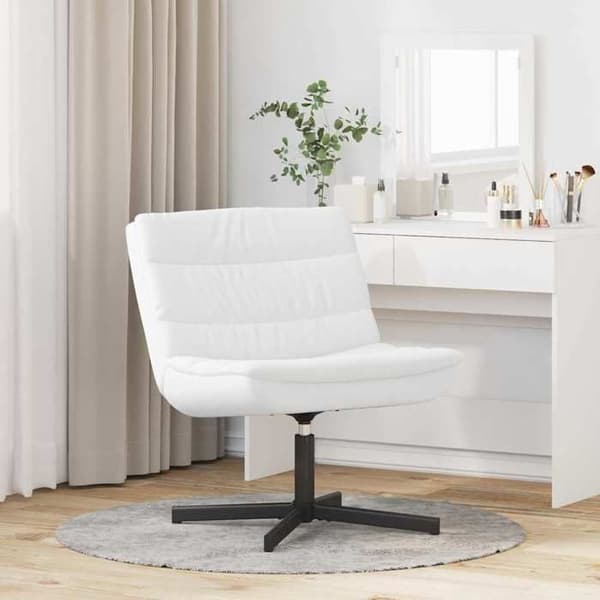 Svanstol - EXKLUSIV HEM - 63 x 75 x 76 cm - Vit - Konstläder (PU) - 360° rotation Vit