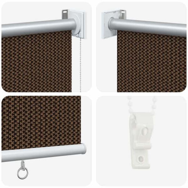 Maison Exclusive - Utvändig rullgardin med 90% UV-blockering Brun brun