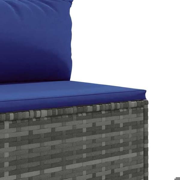 Maison Exclusive - Trädgårdsmöbler 6 delar med kuddar Grå Flätad resin