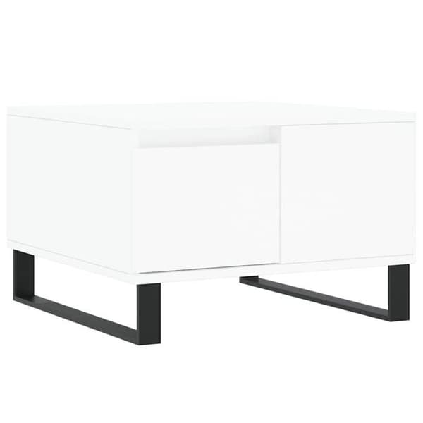 Maison Exclusive - Låg bord vit 55x55x36,5 cm ingenjörsträ