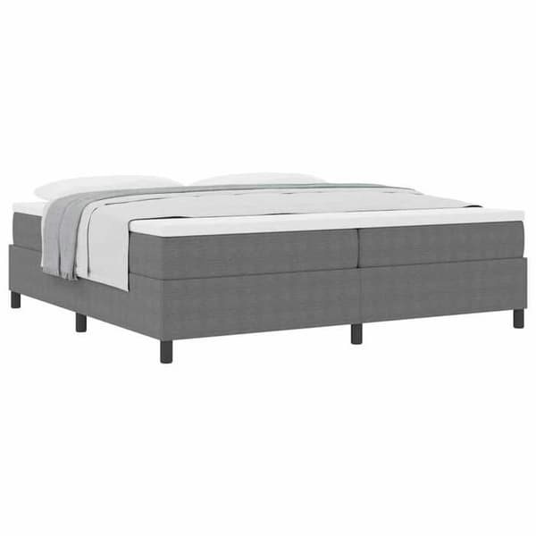 Maison Exclusive - Ljusgrå och vit resårmadrass 200 x 200 cm Ljusgrå och vit