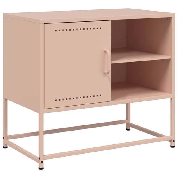 Maison Exclusive - TV-möbel rosa 68x39x60,5 cm stål