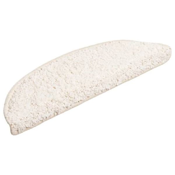 Maison Exclusive - Trappmatta 10 delar 56 x 17 x 3 cm Vit Halvcirkelformad Vit