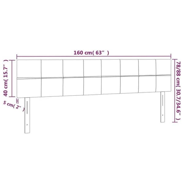 Maison Exclusive - LED-päätymustalla 160x5x78/88 cm sametti Svart