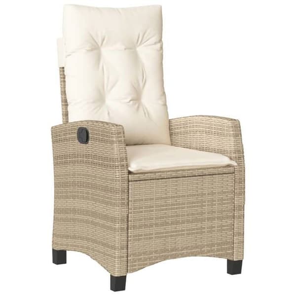 Maison Exclusive - Puutarhakalusteryhmä tyynyillä 5 kpl Beige polyrottinki