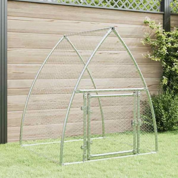 Maison Exclusive - Bur för höns silverfärgad 100x105x120 cm galvaniserat stål Silver
