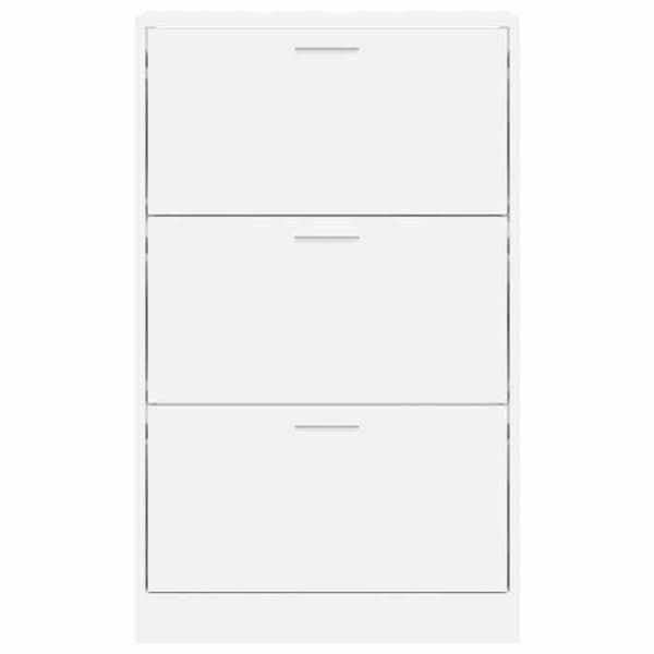 Skoark - EKSKLUSIV HUS - 63x24x103 cm - Ingeniørtræ - Hvid - 3 skuffer Vit