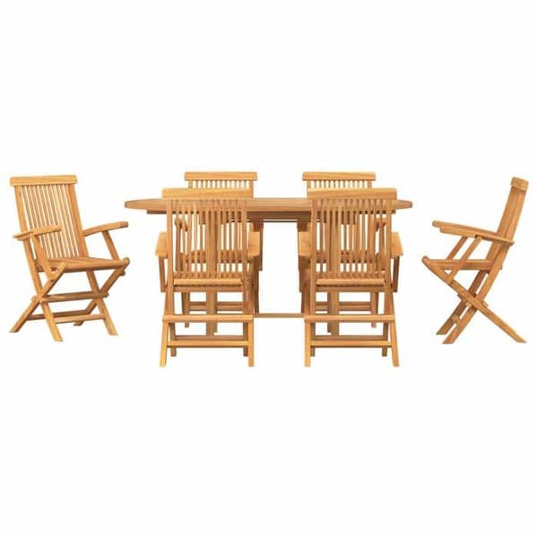 Maison Exclusive - 7 pc spisebordssæt til haven Brun brun
