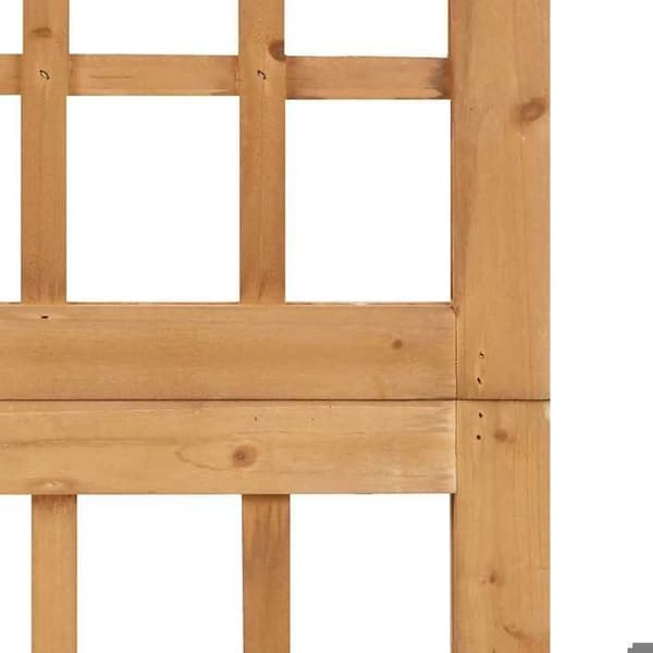 Maison Exclusive - Avskiljande vägg med 4 paneler/ram av massivt granträ