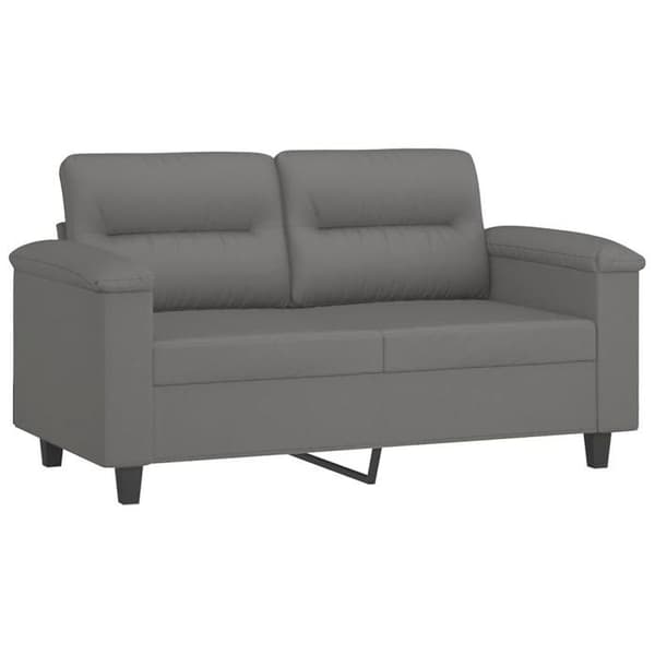 Maison Exclusive - 3-delars soffgrupp med mörkgrå kuddar i mikrofiber