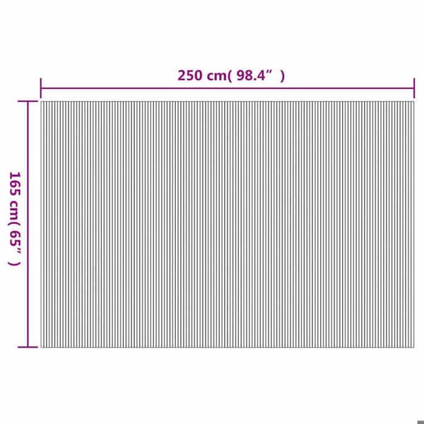 Maison Exclusive - Harmaa bambuseinä, leveys 250 cm, korkeus 165 cm grå