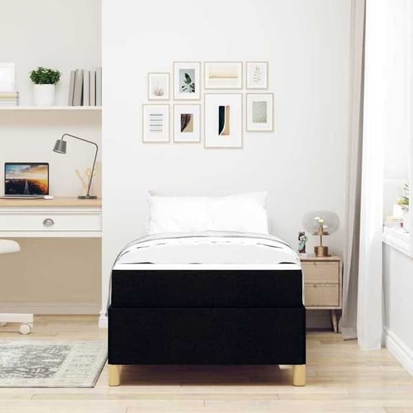 Maison Exclusive - Sängram Svart 90 x 200 cm tyg