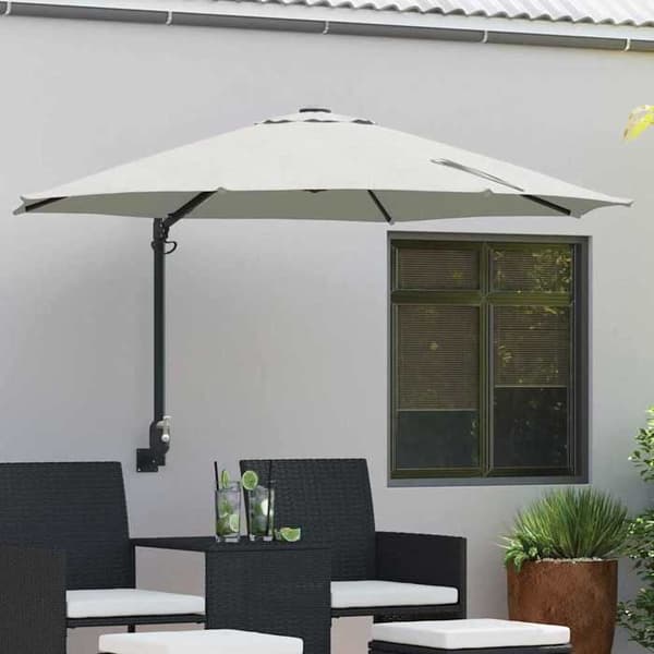 Maison Exclusive - Haveparasol 248 x 248 x 148 cm Polyester og Stål Sand