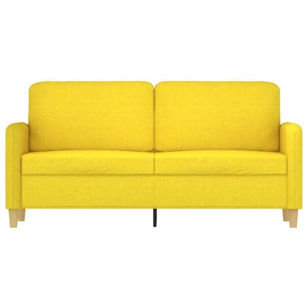 Maison Exclusive - Vaaleankeltainen 2-paikkainen sohva 140 cm Kangas