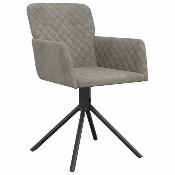 Maison Exclusive - Snurrande matstolar set om 2 Ljusgrå Sammet