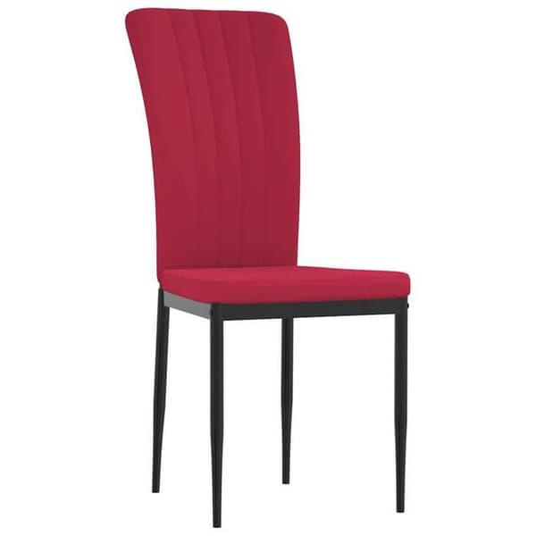 Maison Exclusive - Matstolar set om 4 Röd vinröd Sammet