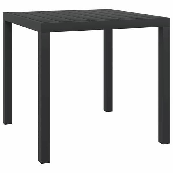 Havemøbel - EKSKLUSIV HUS - 80x80 cm - Sort - Aluminium & WPC - Højde 74 cm Svart